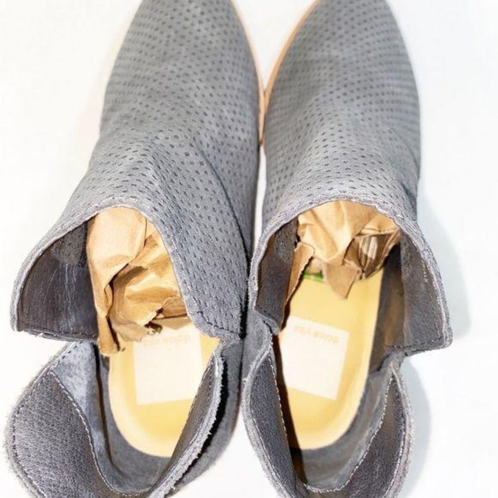 Dolce Vita Kaidie Slate Gray Leather Bootie 6.5 - Picture 9 of 9
